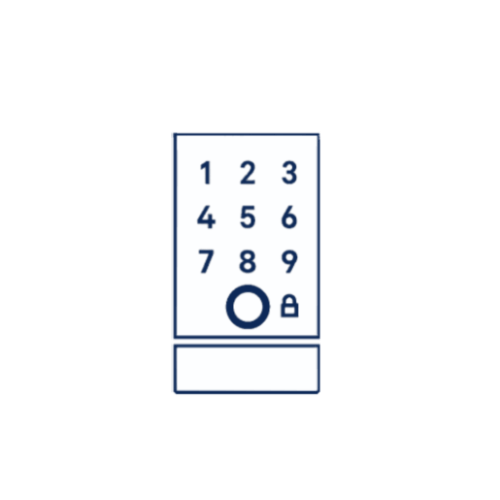 Smart Door Lock Blue Icon