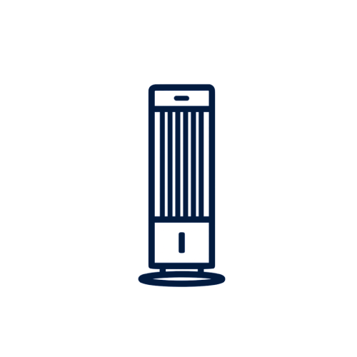 Smart Tower Fan Blue Icon