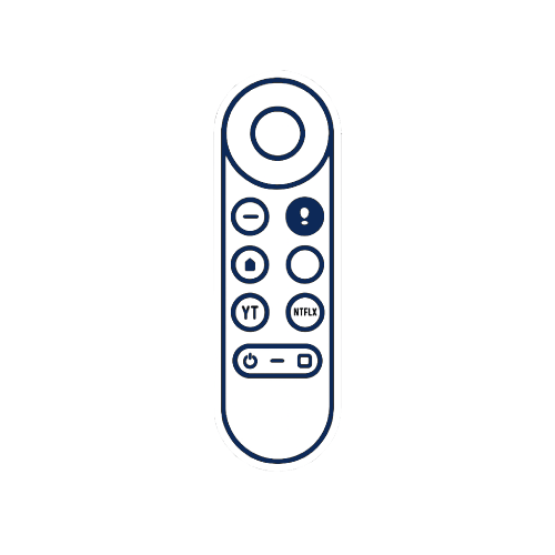 Streaming Remote Blue Icon